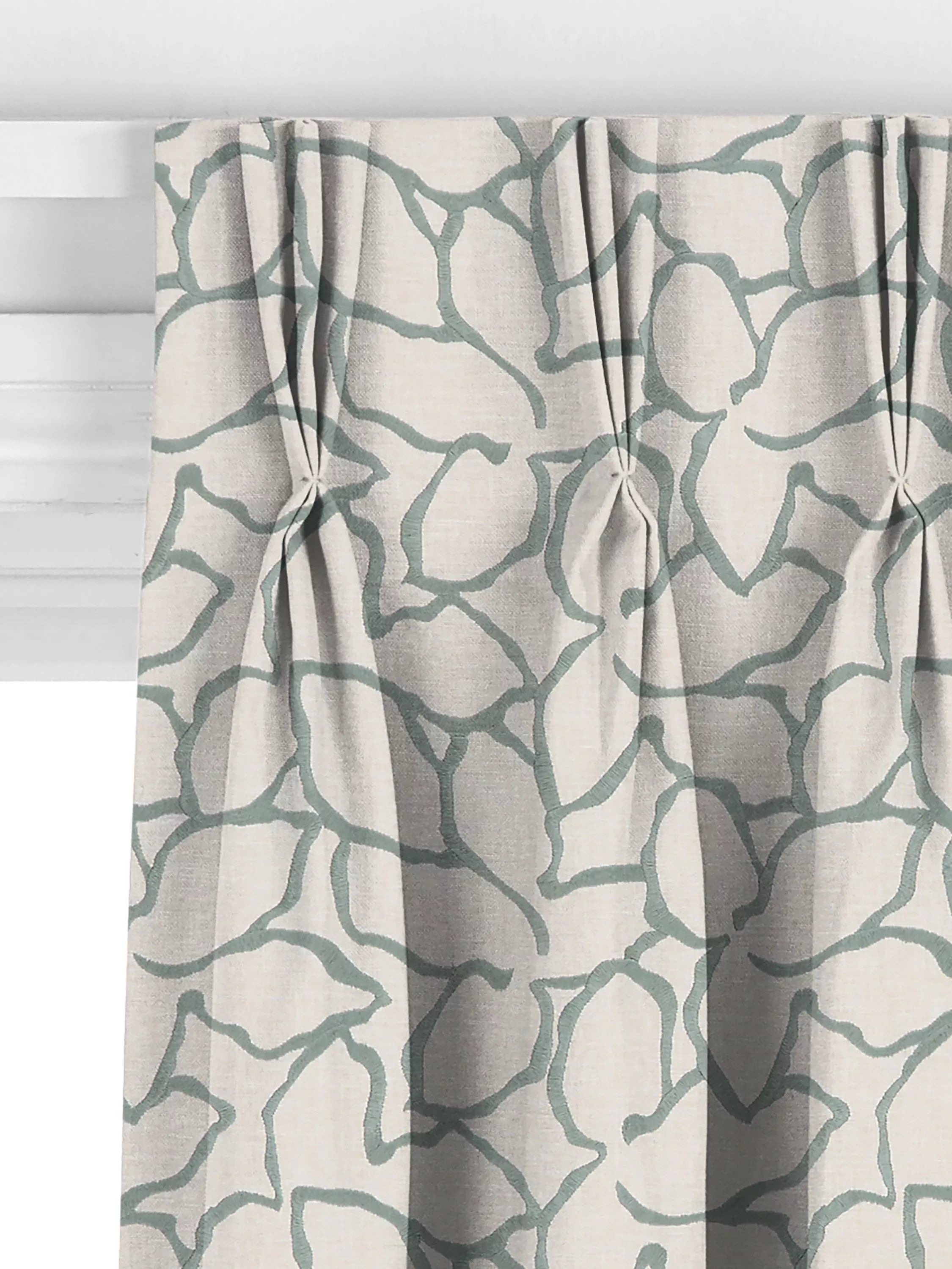 John Lewis Calathea made to measure curtains Myrtle Green, UK version