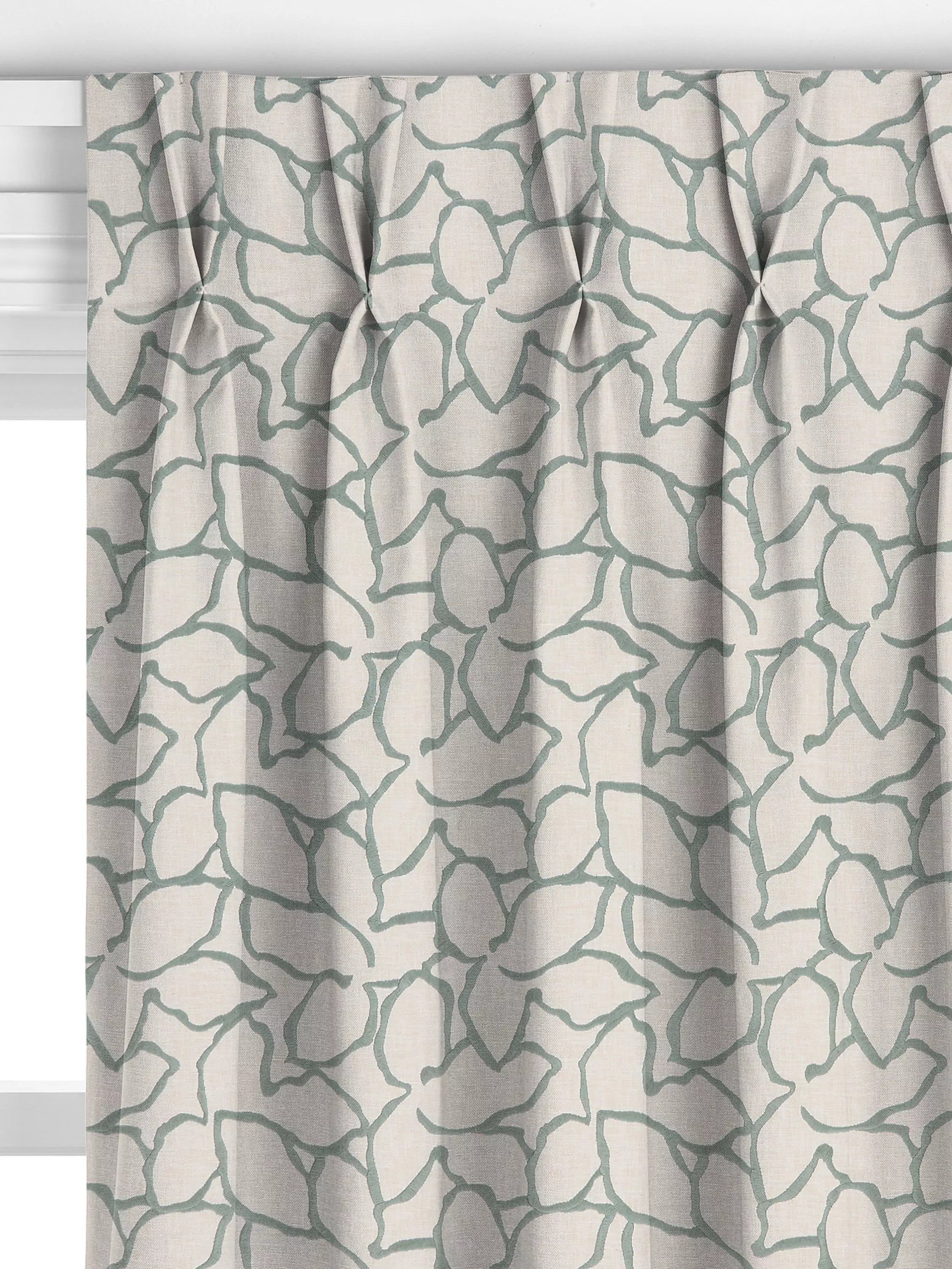 John Lewis Calathea made to measure curtains Myrtle Green, UK version