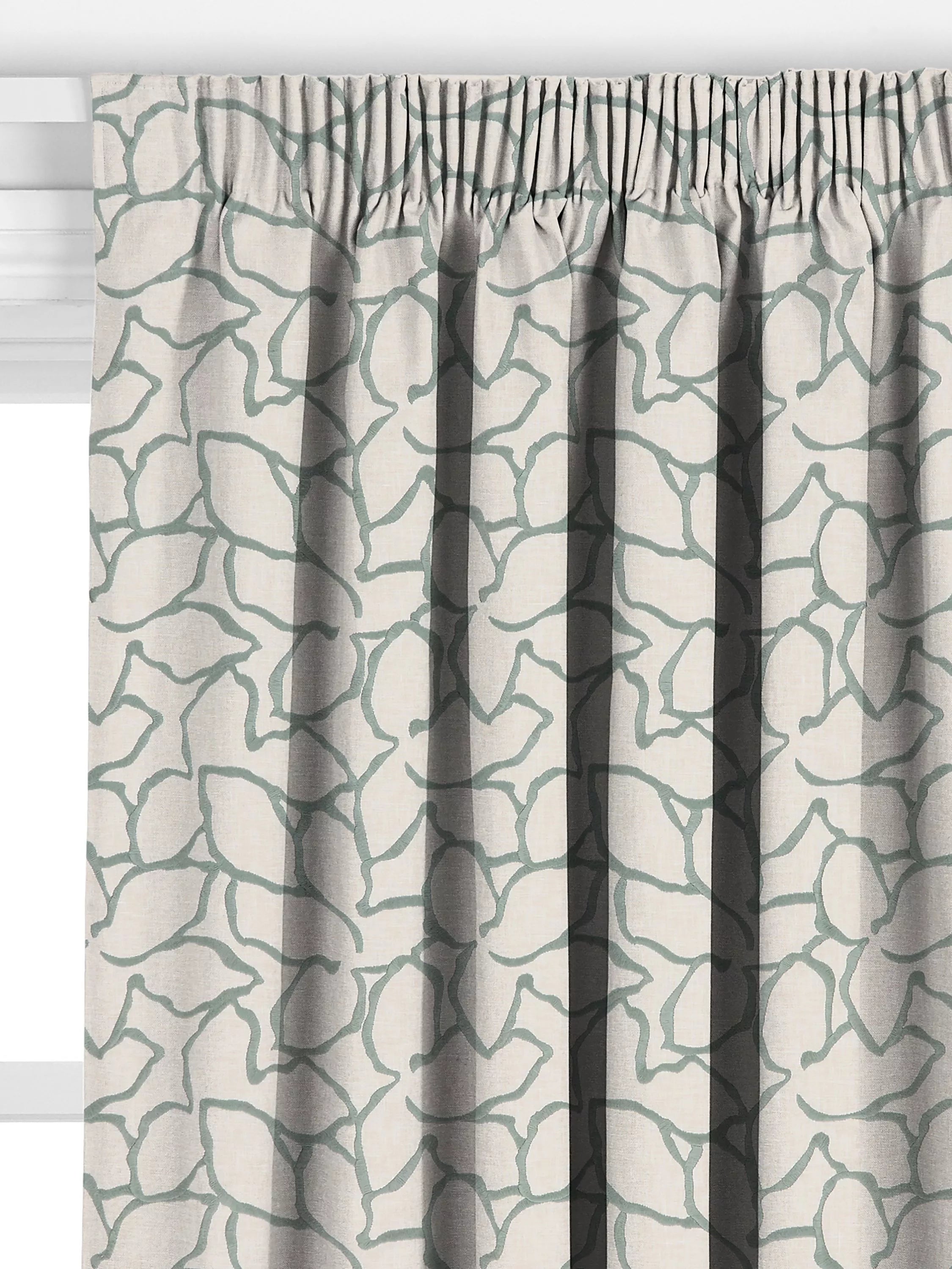 John Lewis Calathea made to measure curtains Myrtle Green, UK version