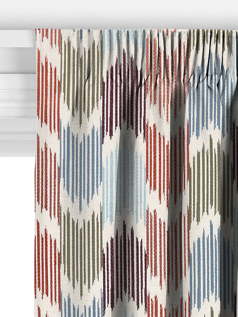 John Lewis Ikat curtains blue multi made to measure (British brand)