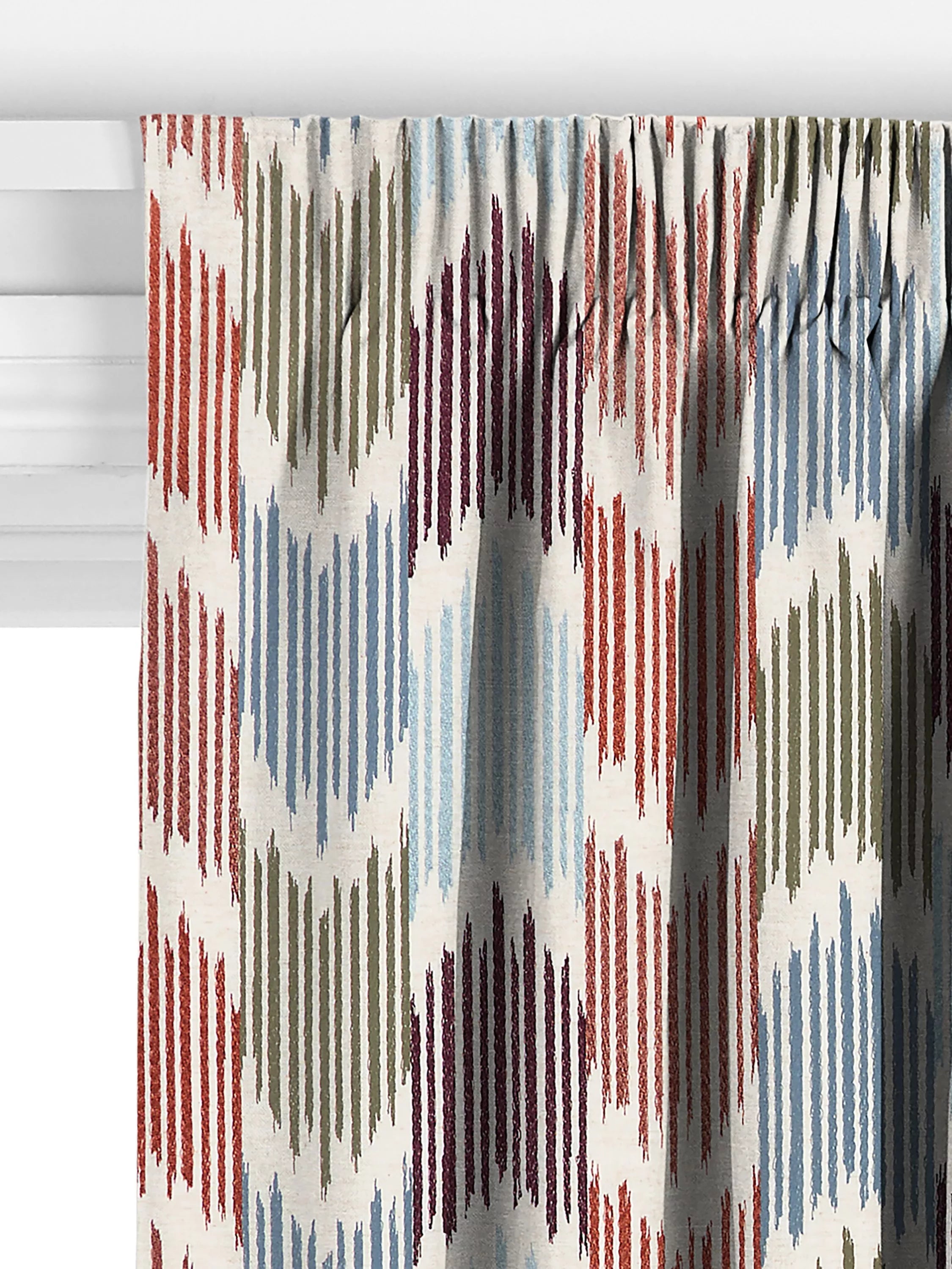 John Lewis Ikat curtains blue multi made to measure (British brand)