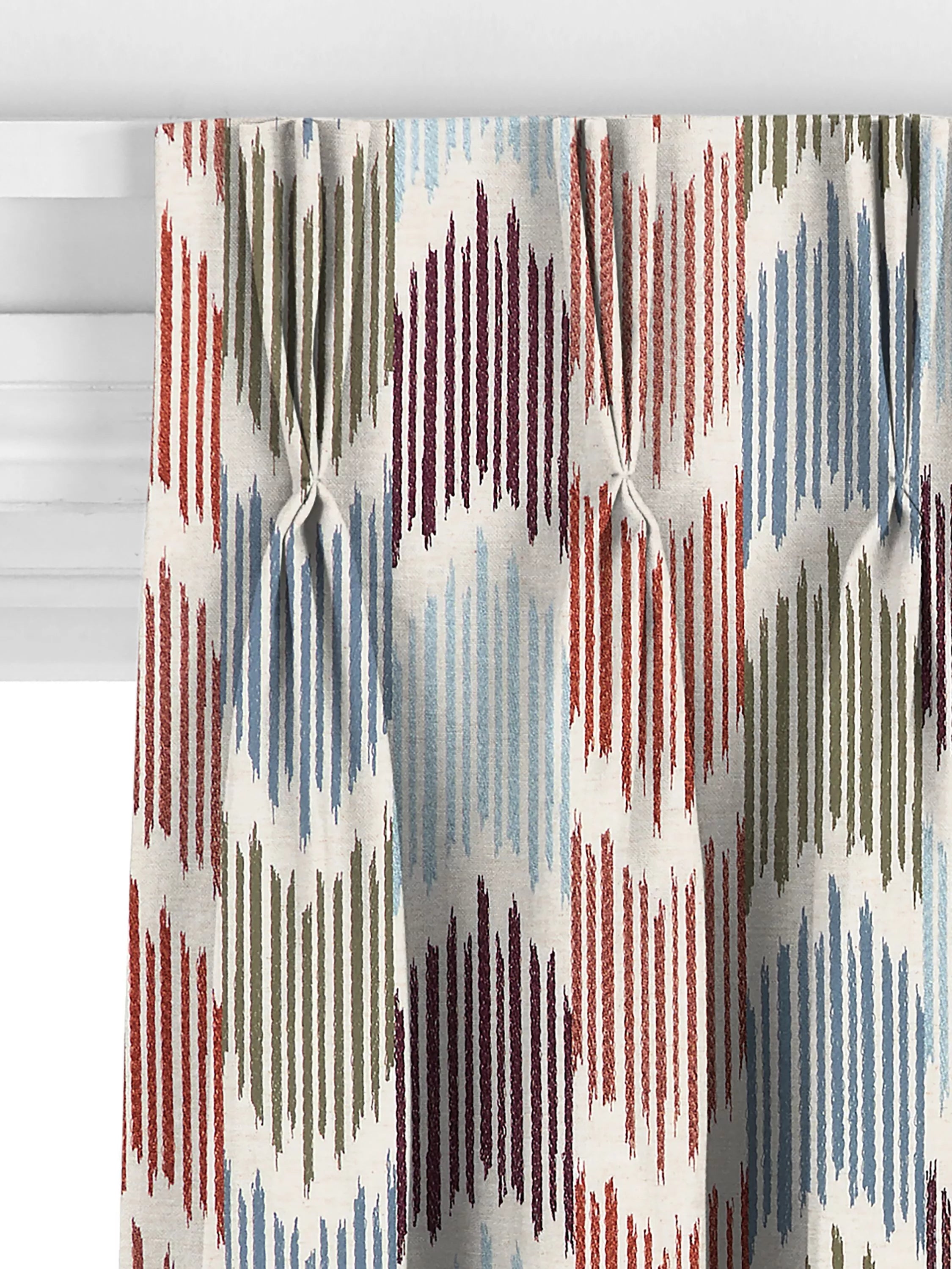 John Lewis Ikat curtains blue multi made to measure (British brand)
