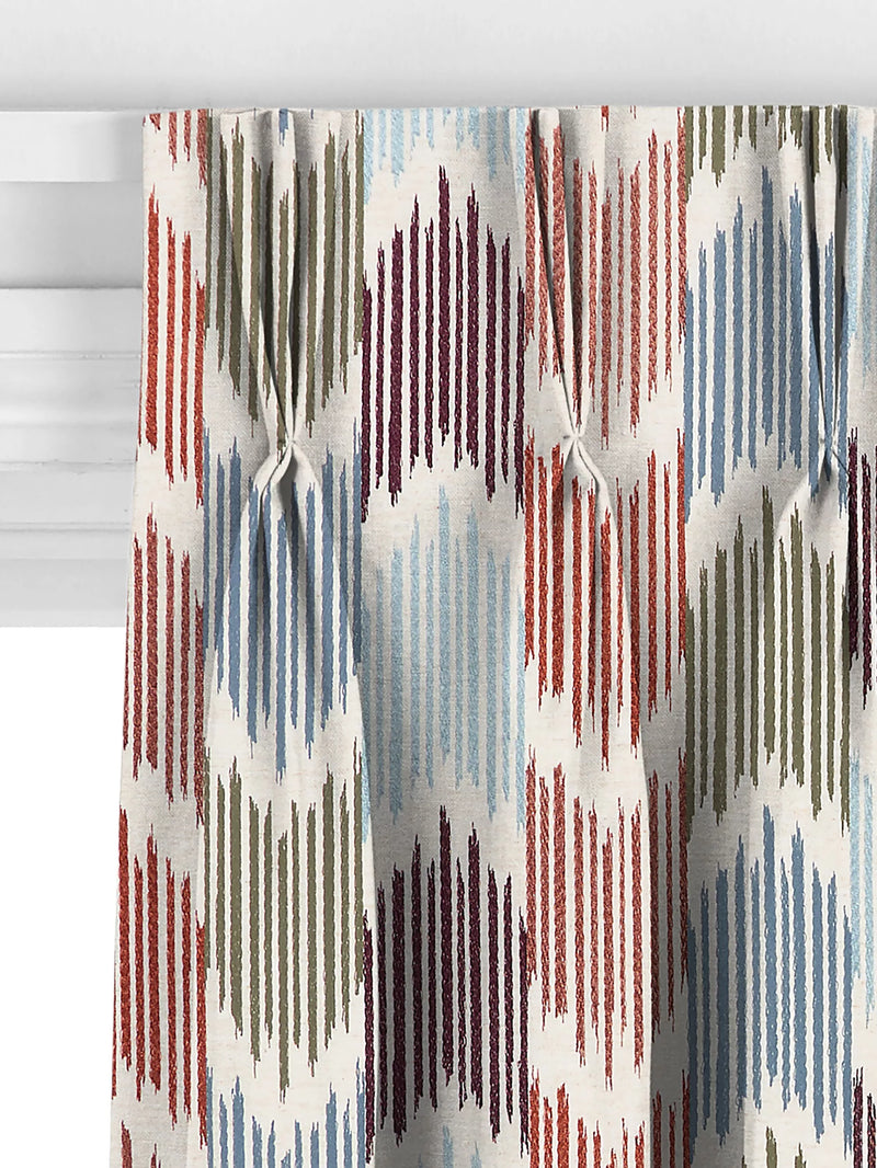 John Lewis Ikat curtains blue multi made to measure (British brand)