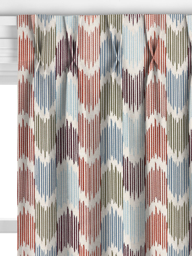 John Lewis Ikat curtains blue multi made to measure (British brand)