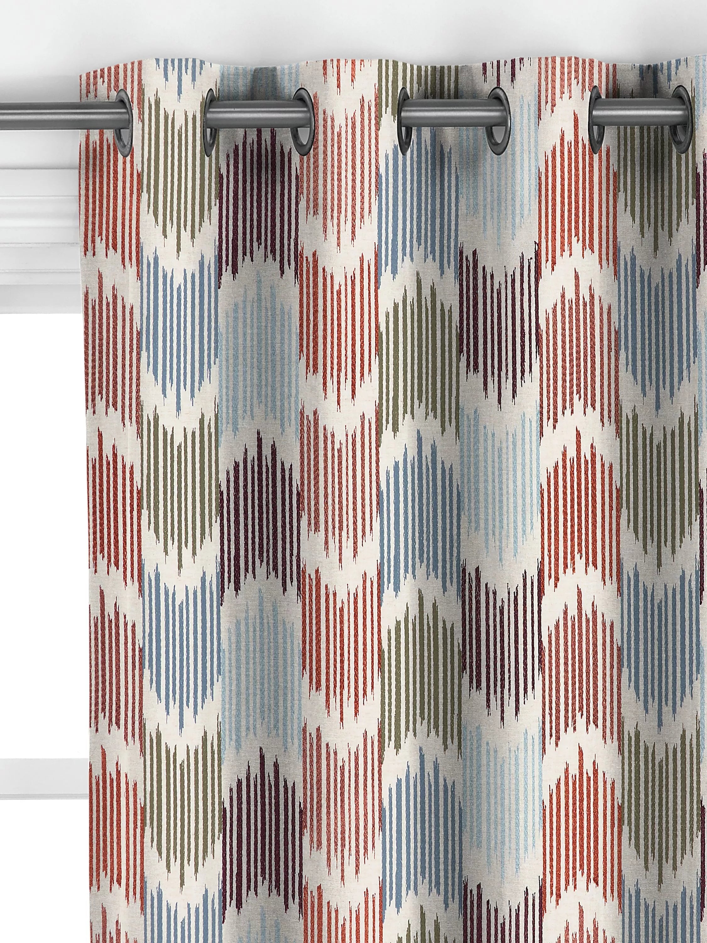 John Lewis Ikat curtains blue multi made to measure (British brand)