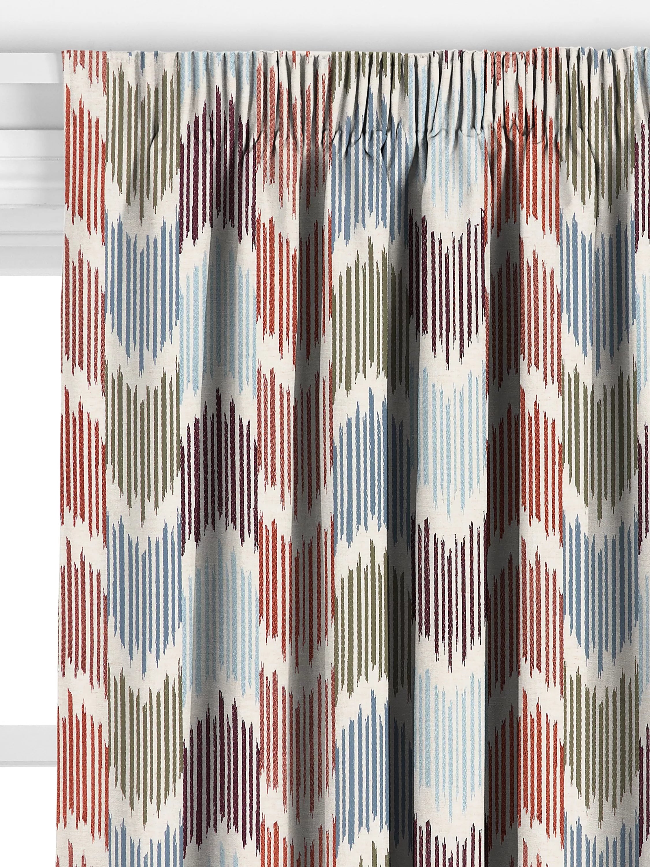 John Lewis Ikat curtains blue multi made to measure (British brand)