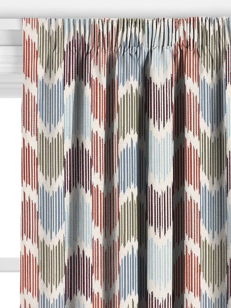 John Lewis Ikat curtains blue multi made to measure (British brand)