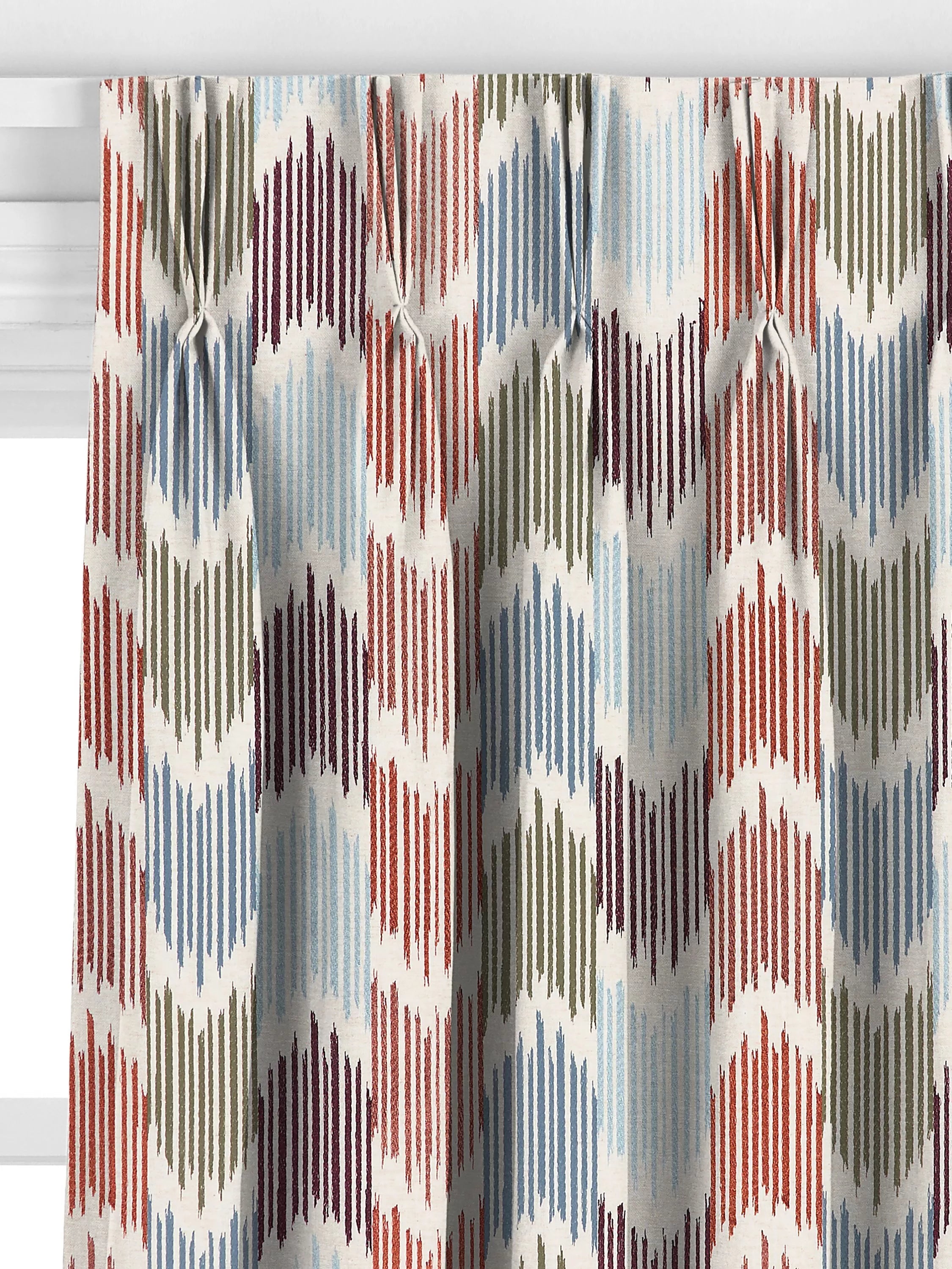 John Lewis Ikat curtains blue multi made to measure (British brand)