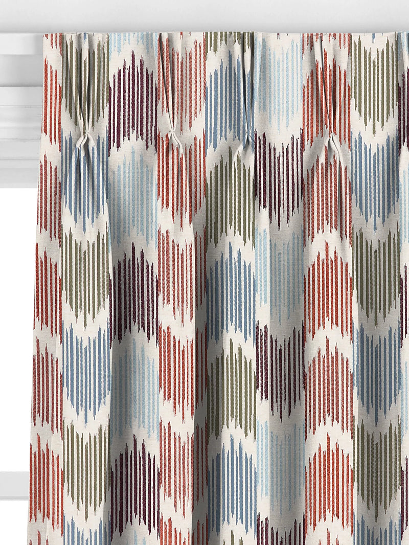 John Lewis Ikat curtains blue multi made to measure (British brand)