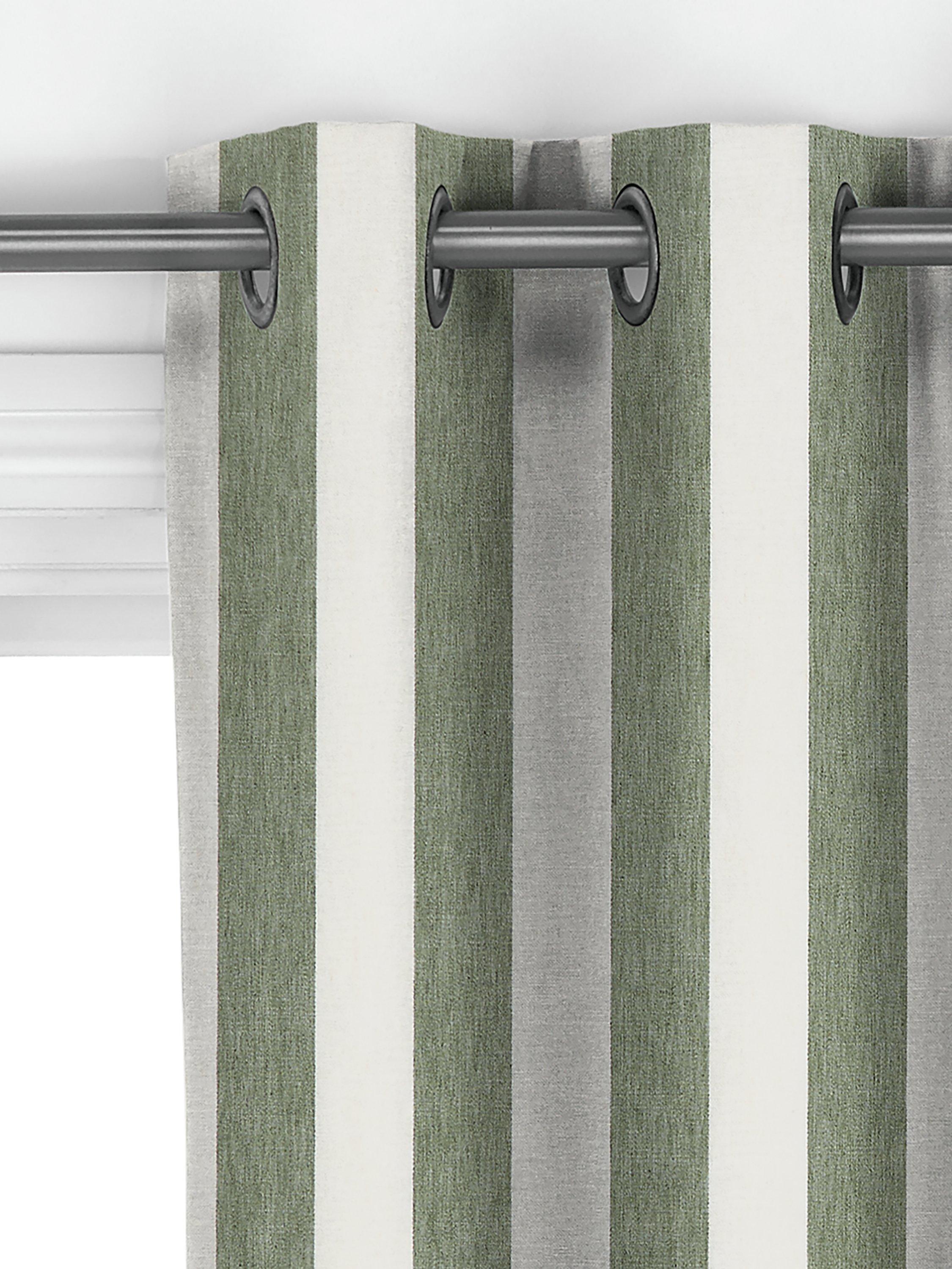 John Lewis Bold Stripe curtains Myrtle Green made to measure - British product