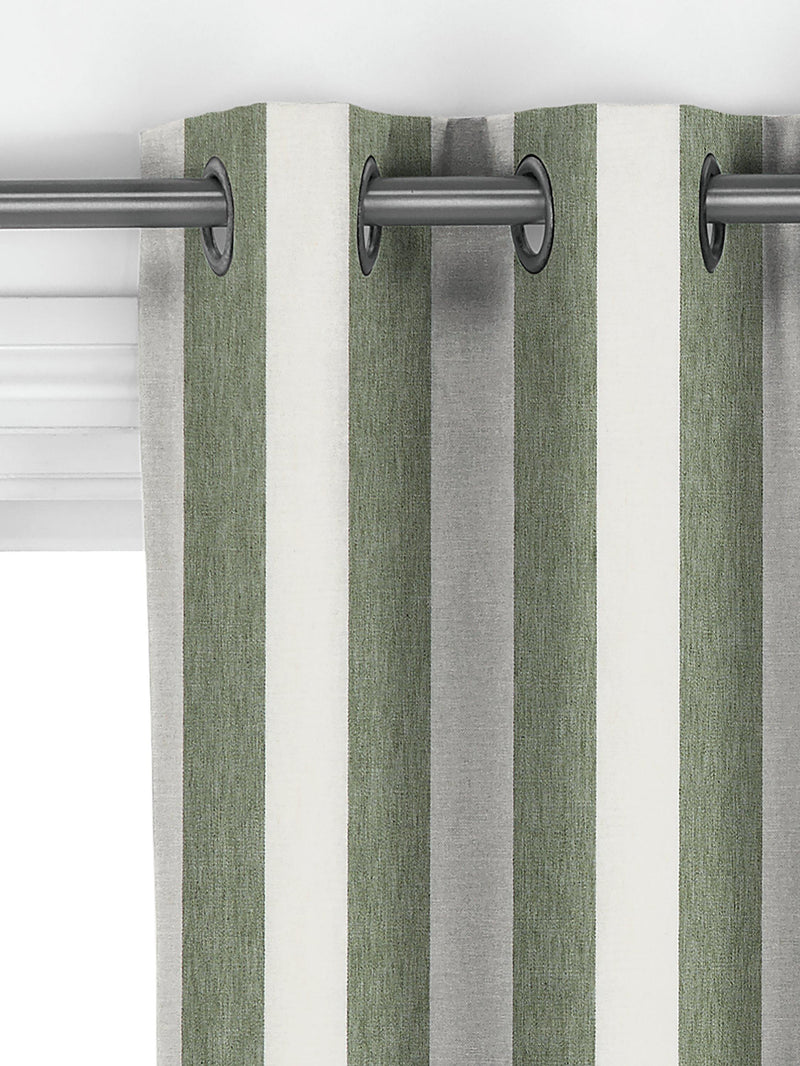 John Lewis Bold Stripe curtains Myrtle Green made to measure - British product