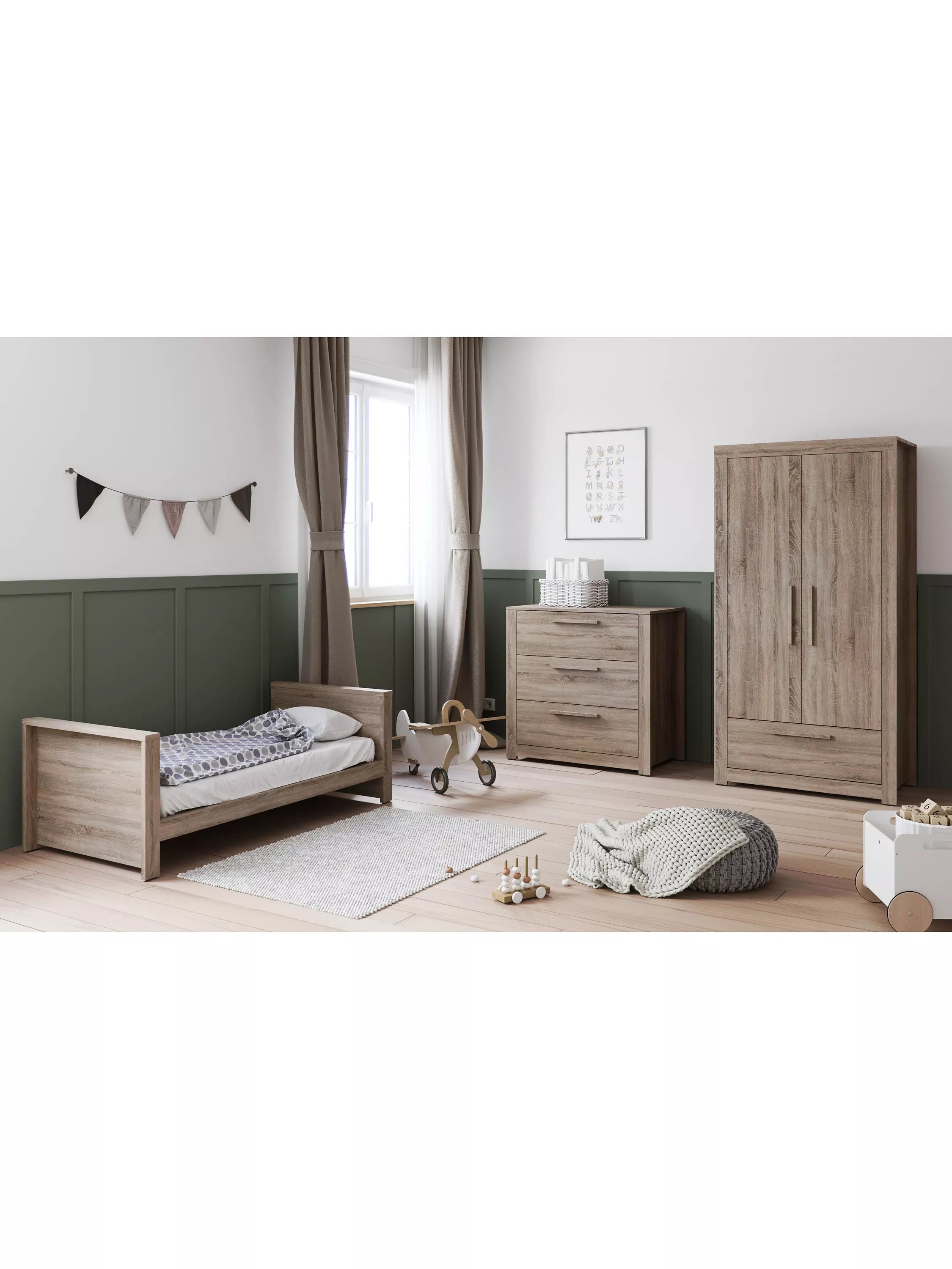 Little Acorns Ellesmere convertible cot bed, UK version
