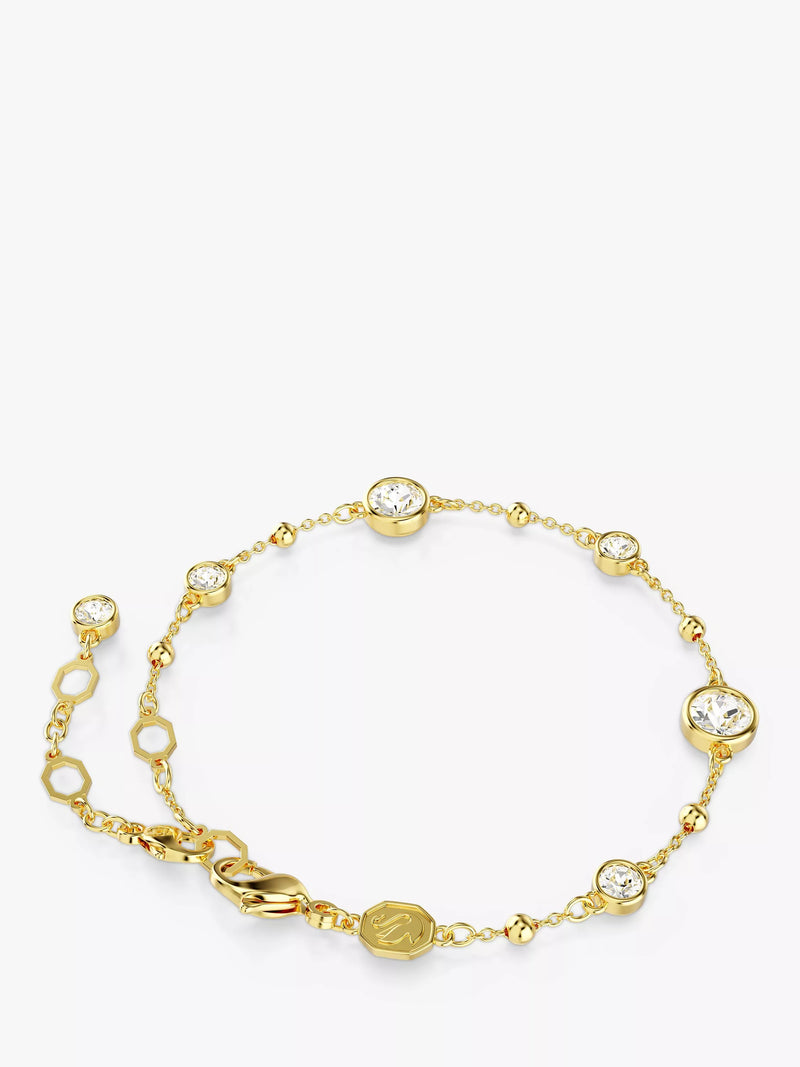 Swarovski Imber round crystal bracelet gold tone (British brand)