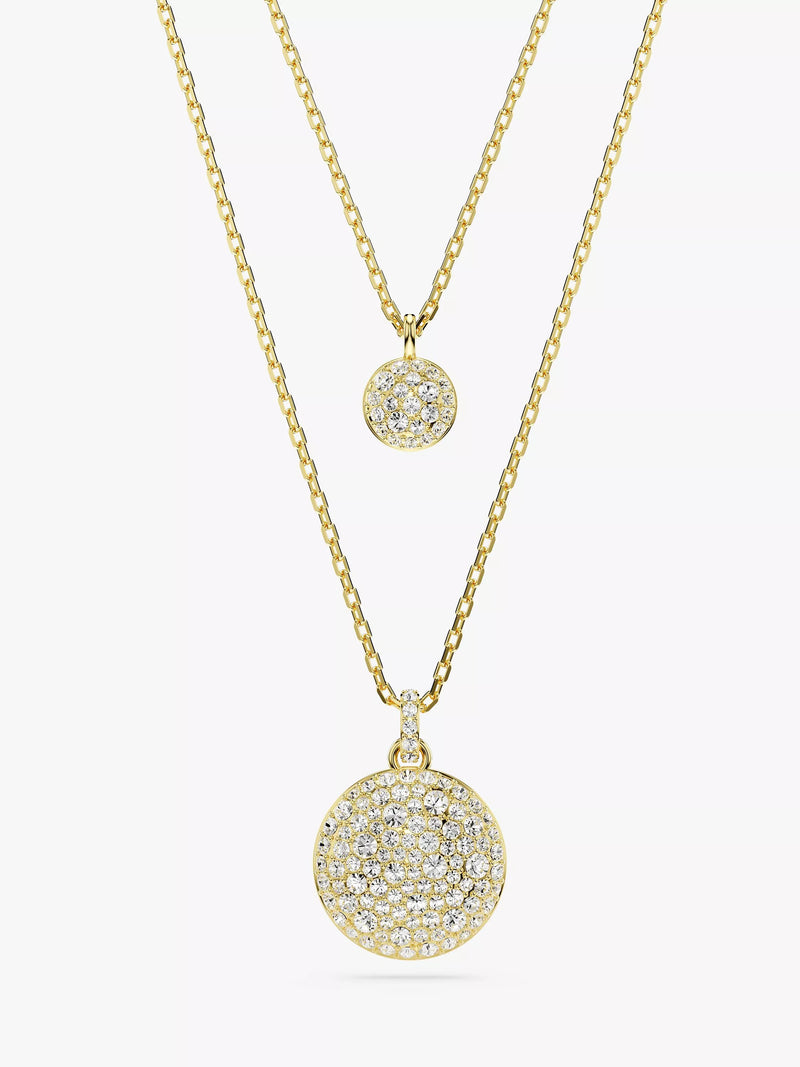 Swarovski gold tone crystal pendant necklace, UK version