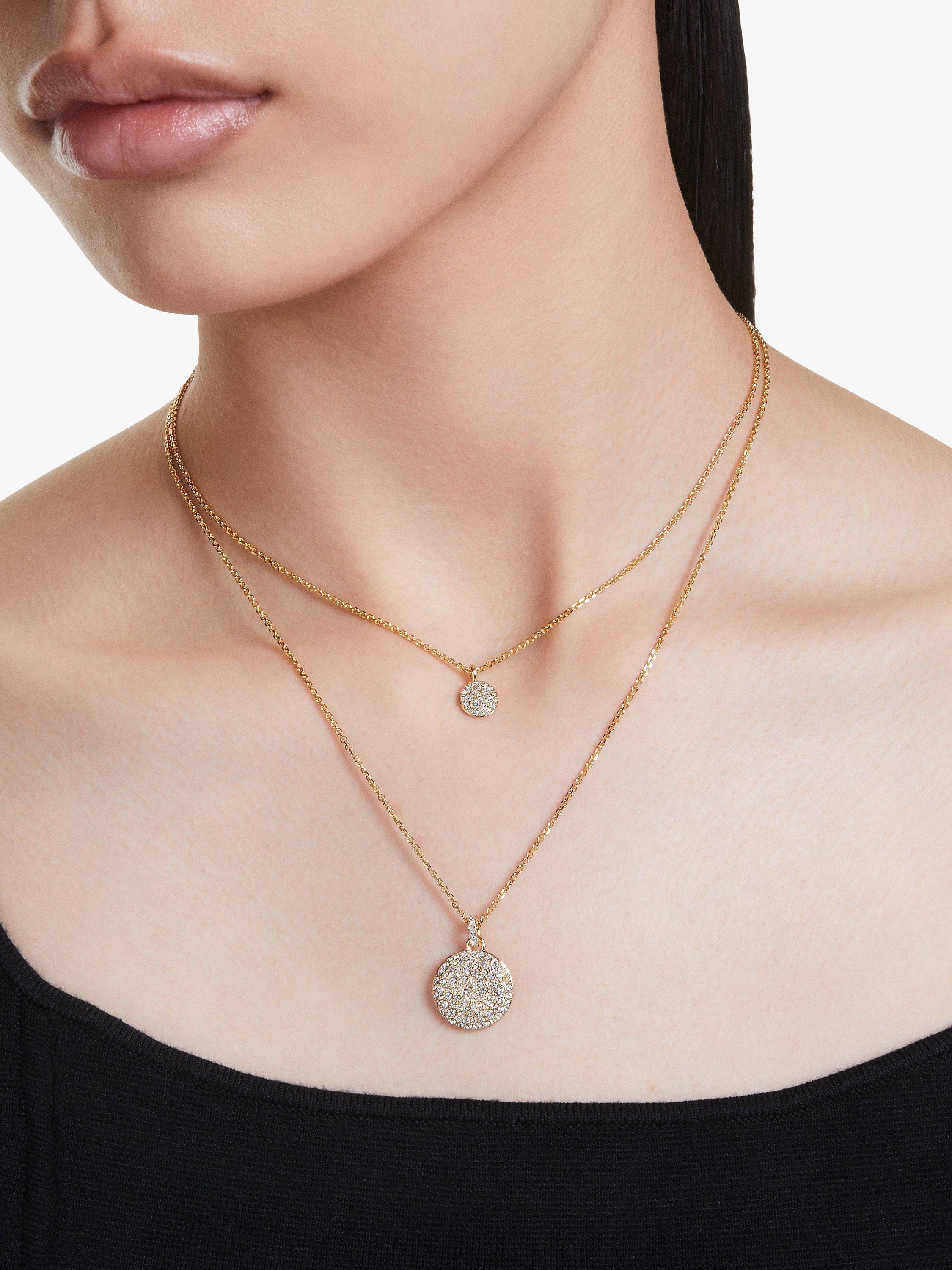 Swarovski gold tone crystal pendant necklace, UK version
