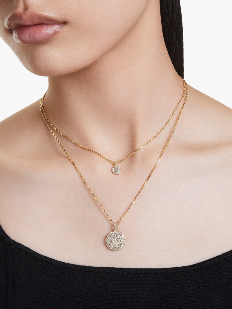 Swarovski gold tone crystal pendant necklace, UK version