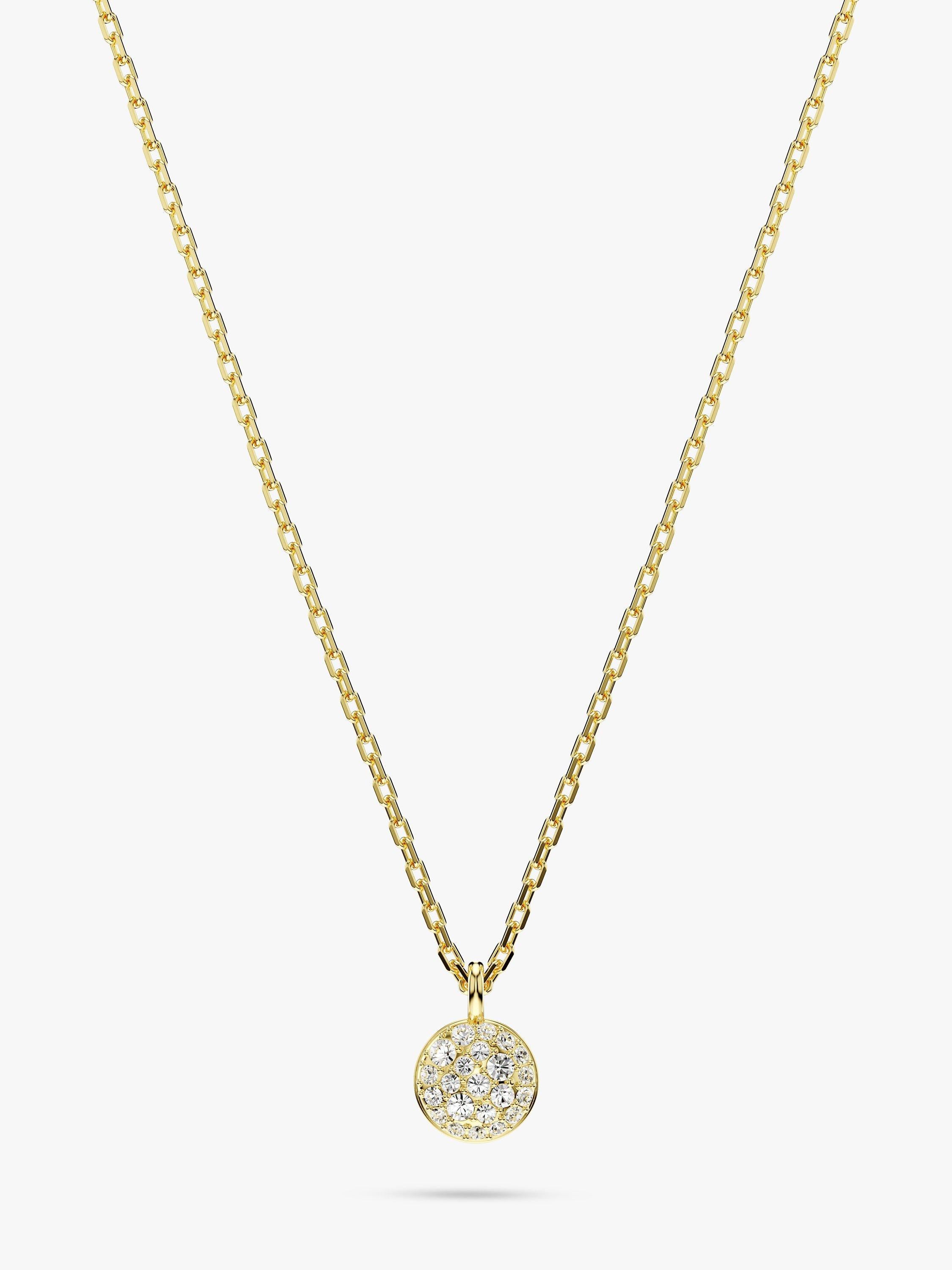 Swarovski gold tone crystal pendant necklace, UK version