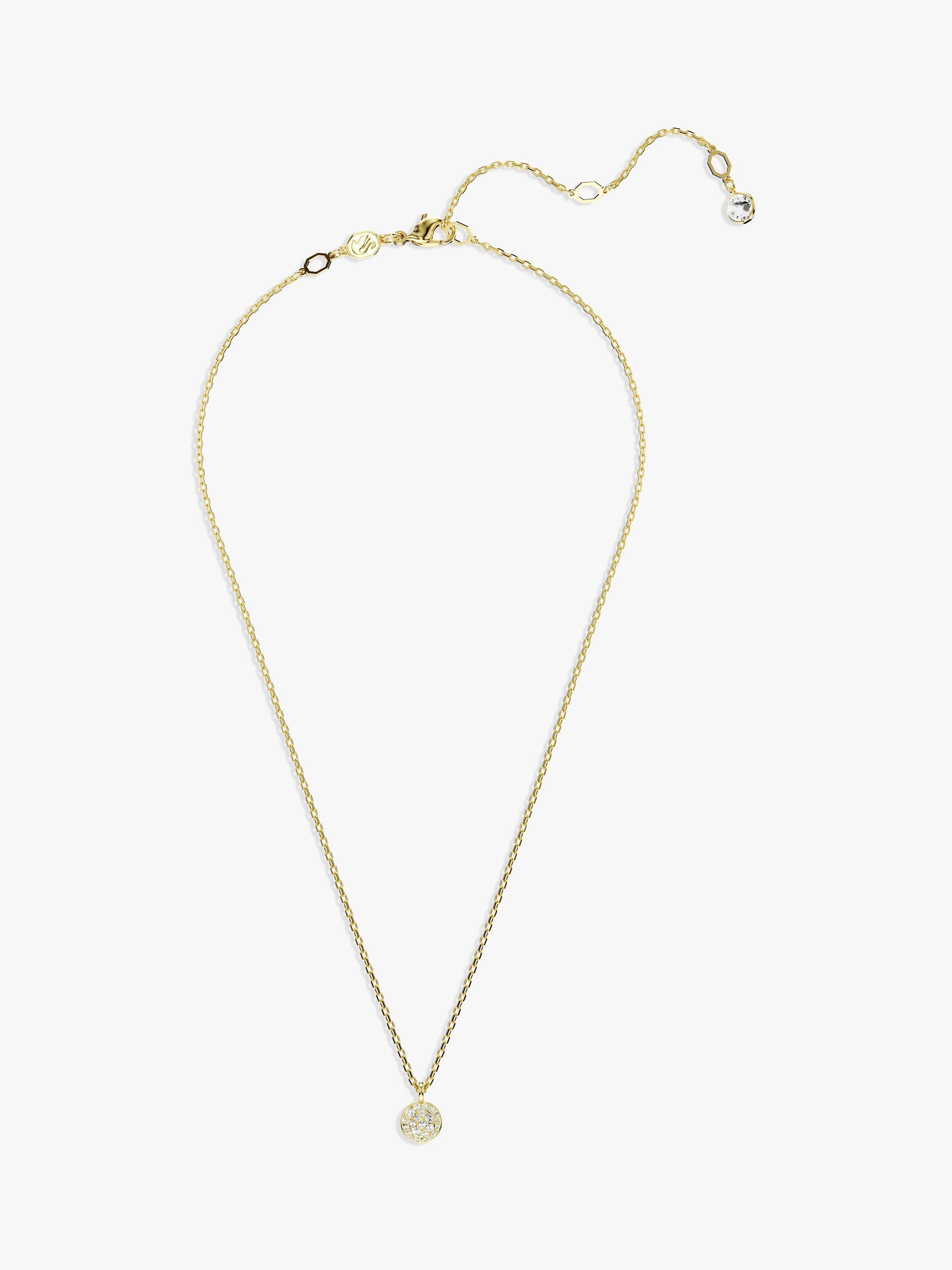 Swarovski gold tone crystal pendant necklace, UK version
