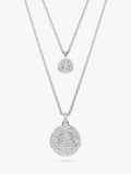 Swarovski Meteora Double Chain Pave Crystal Pendant Necklace