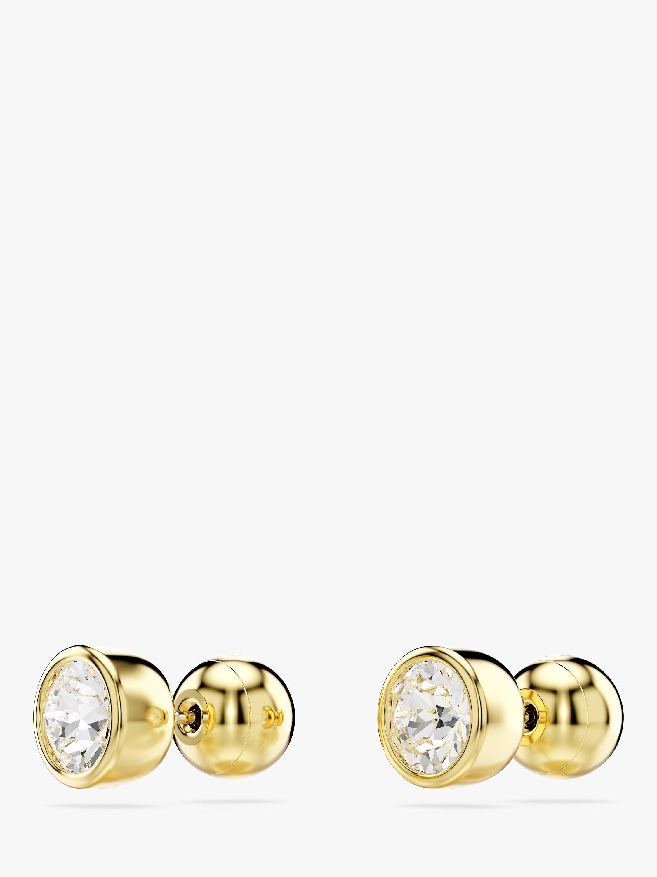 Swarovski Imber crystal stud earrings gold tone (British brand)
