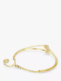 Swarovski crystal bangle gold tone heart chain detail - British product