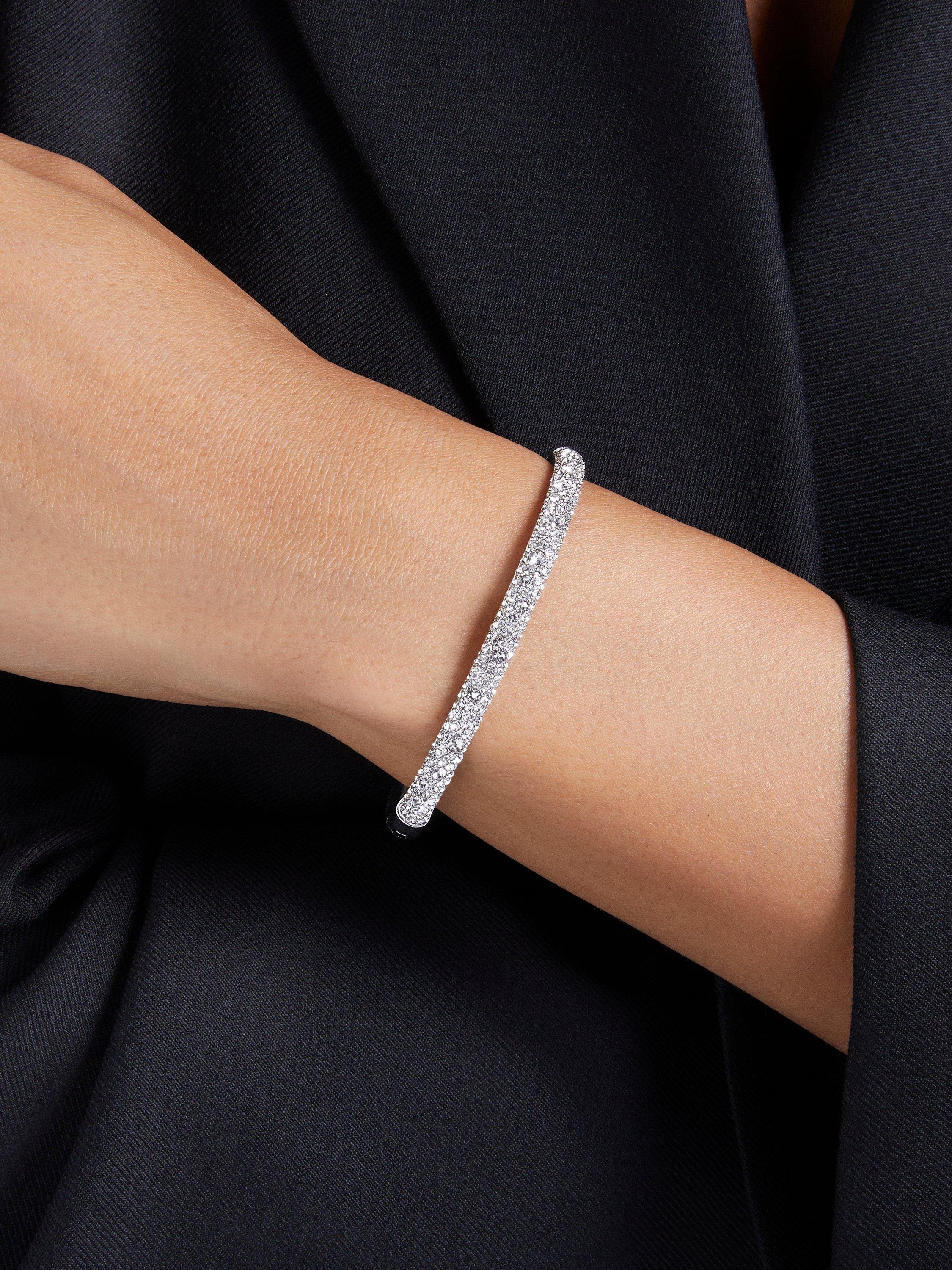 Swarovski Meteora crystal bangle silver tone - British product