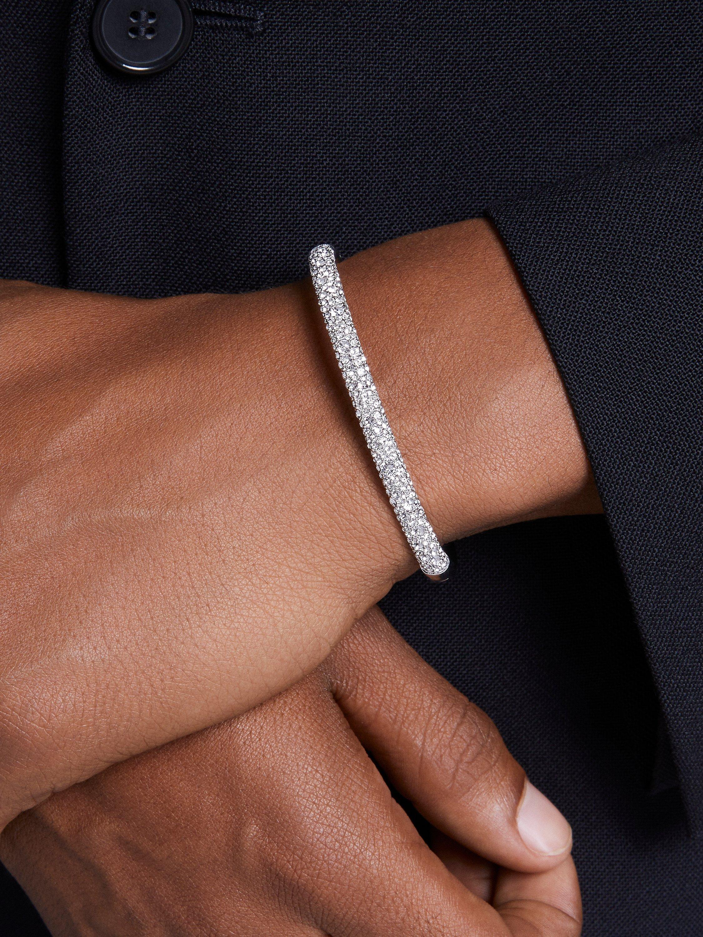 Swarovski Meteora crystal bangle silver tone - British product