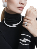 Swarovski Meteora crystal bangle silver tone - British product