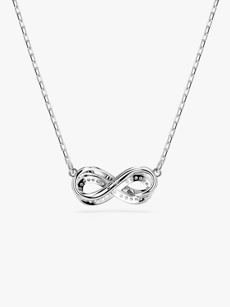 Swarovski Hyperbola crystal infinity pendant necklace silver tone, UK version