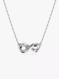 Swarovski Hyperbola crystal infinity pendant necklace silver tone, UK version