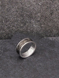 Hoxton London men's bamboo oxidised ring sterling silver (British brand)