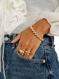 LARNAUTI San Marco gold curved spiral bracelet imported from the UK