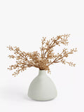 John Lewis Artificial Mimosa in Ceramic Vase, White/Brown