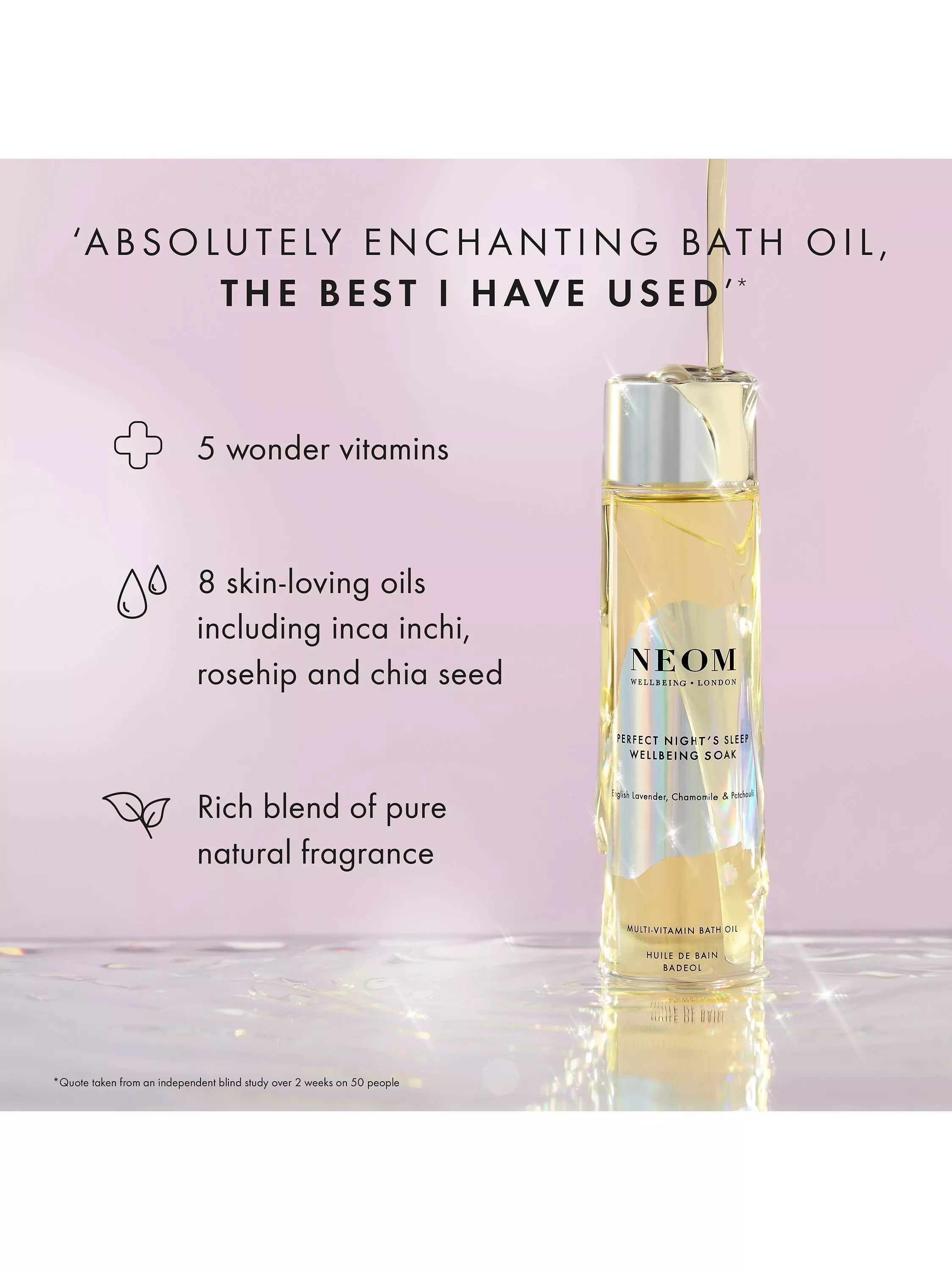 NEOM Wellbeing London bath soak 100ml (British brand)