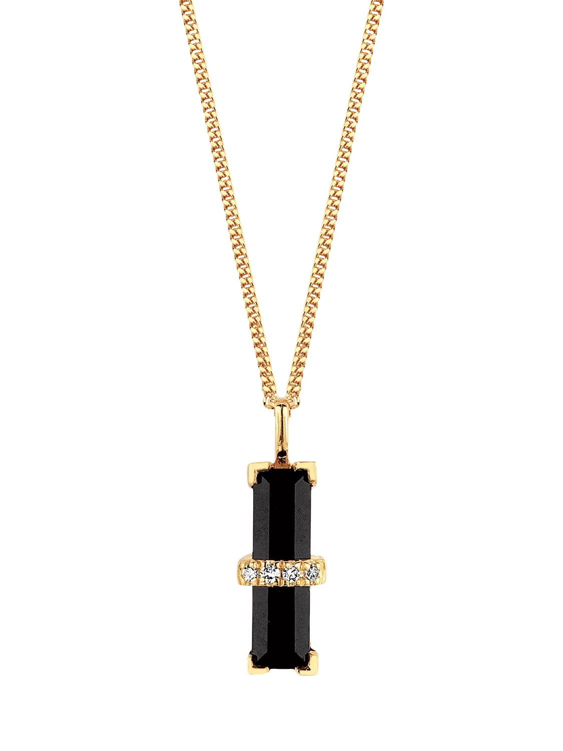 DPT Antwerp onyx pendant necklace gold (British brand)