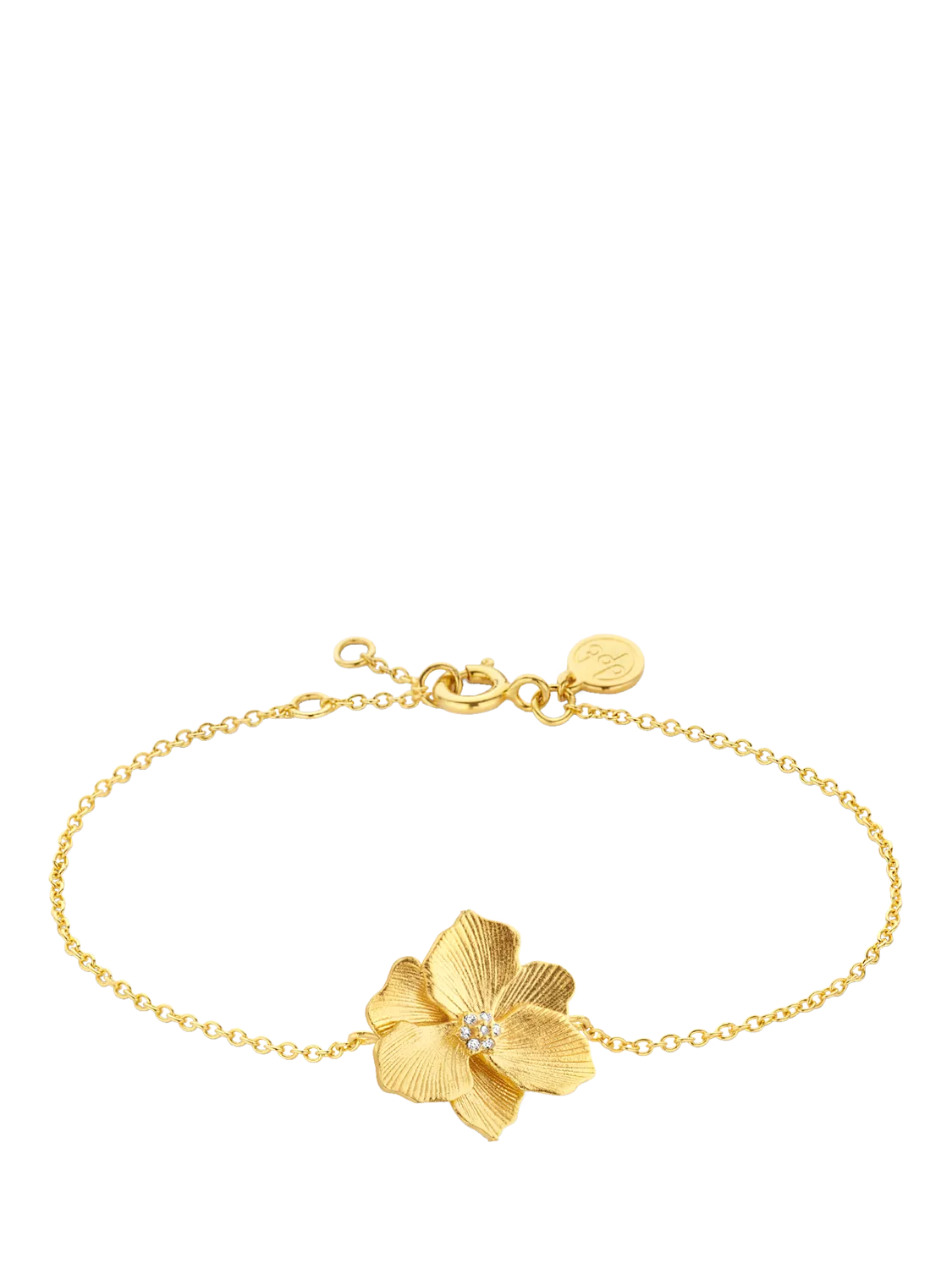 DPT Antwerp diamond jasmine flower chain bracelet gold, UK version