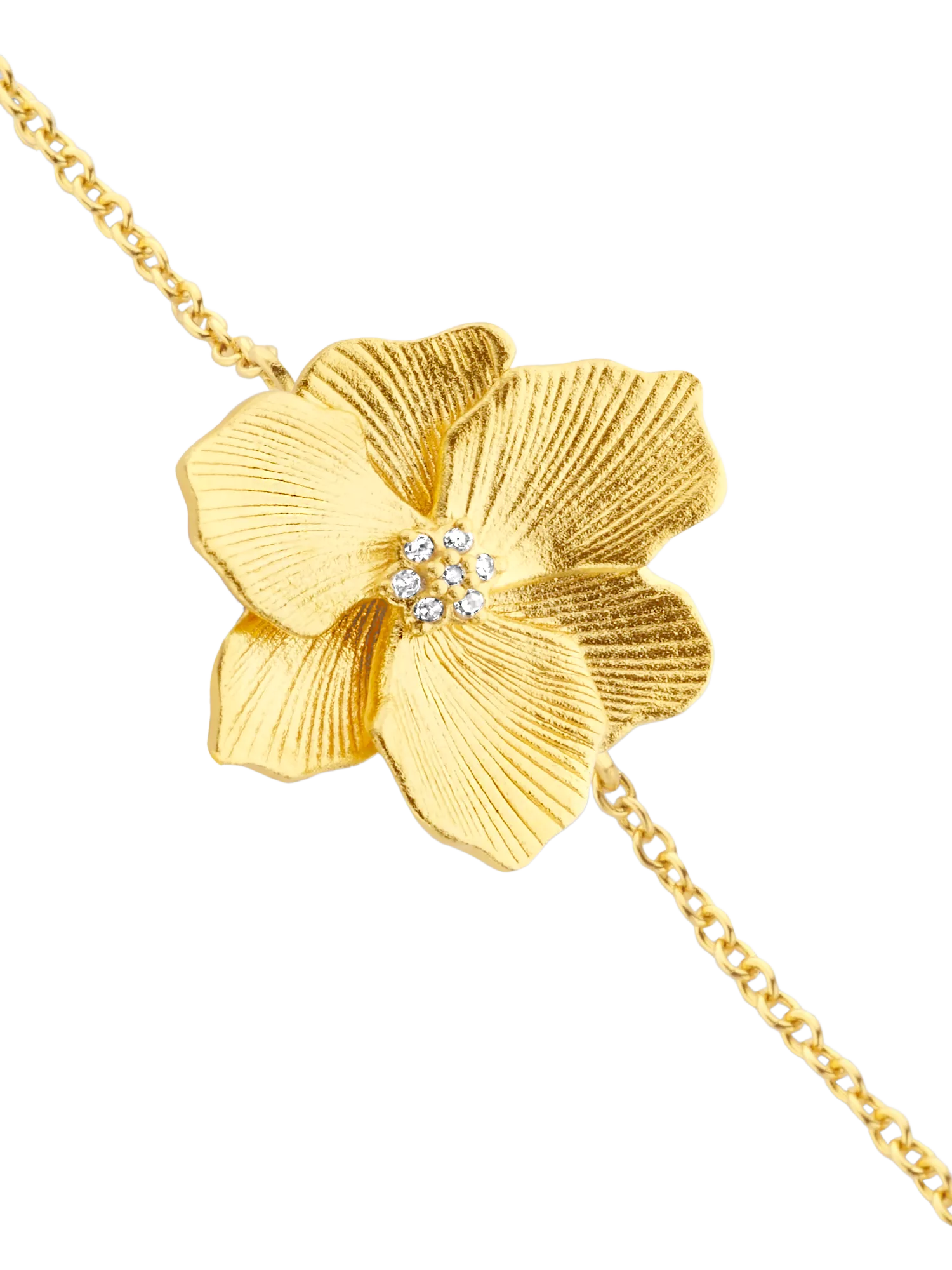 DPT Antwerp diamond jasmine flower chain bracelet gold, UK version