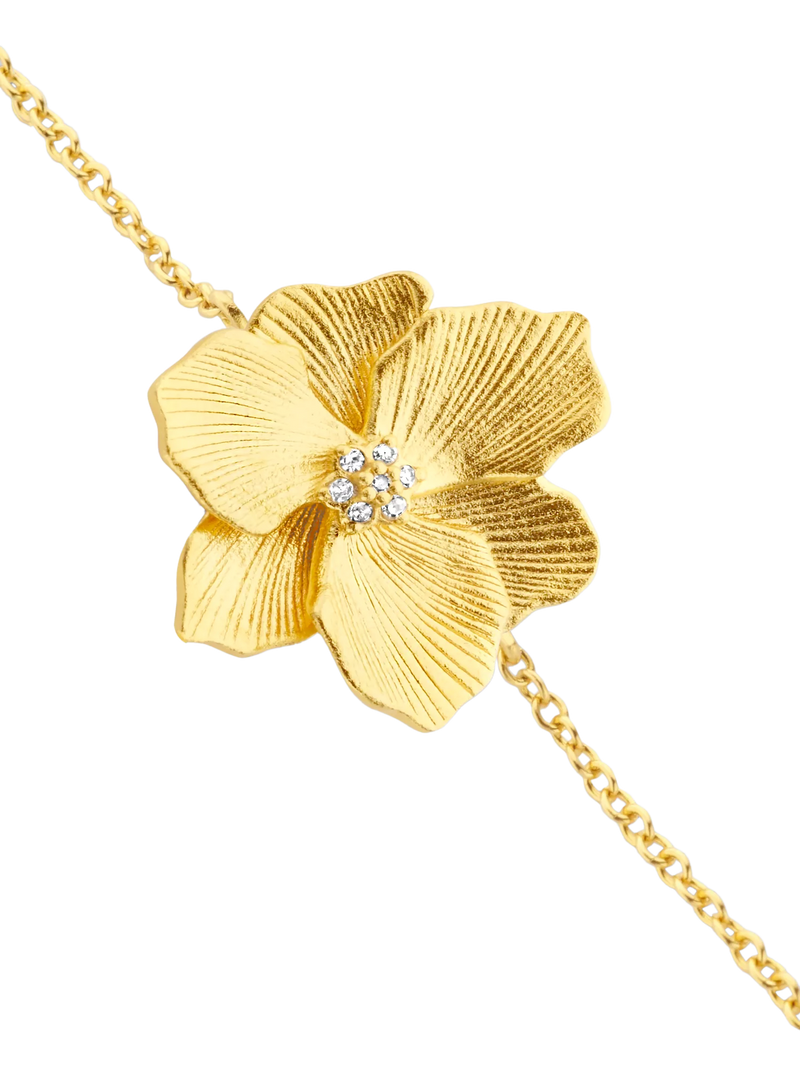 DPT Antwerp diamond jasmine flower chain bracelet gold, UK version