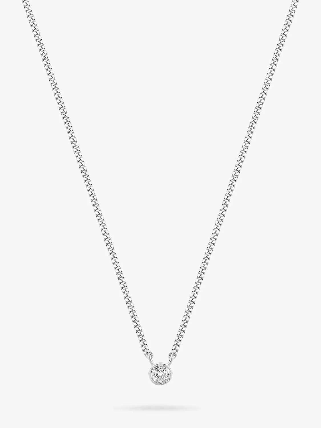 DPT Antwerp diamond pendant necklace silver 0.02ct - British product