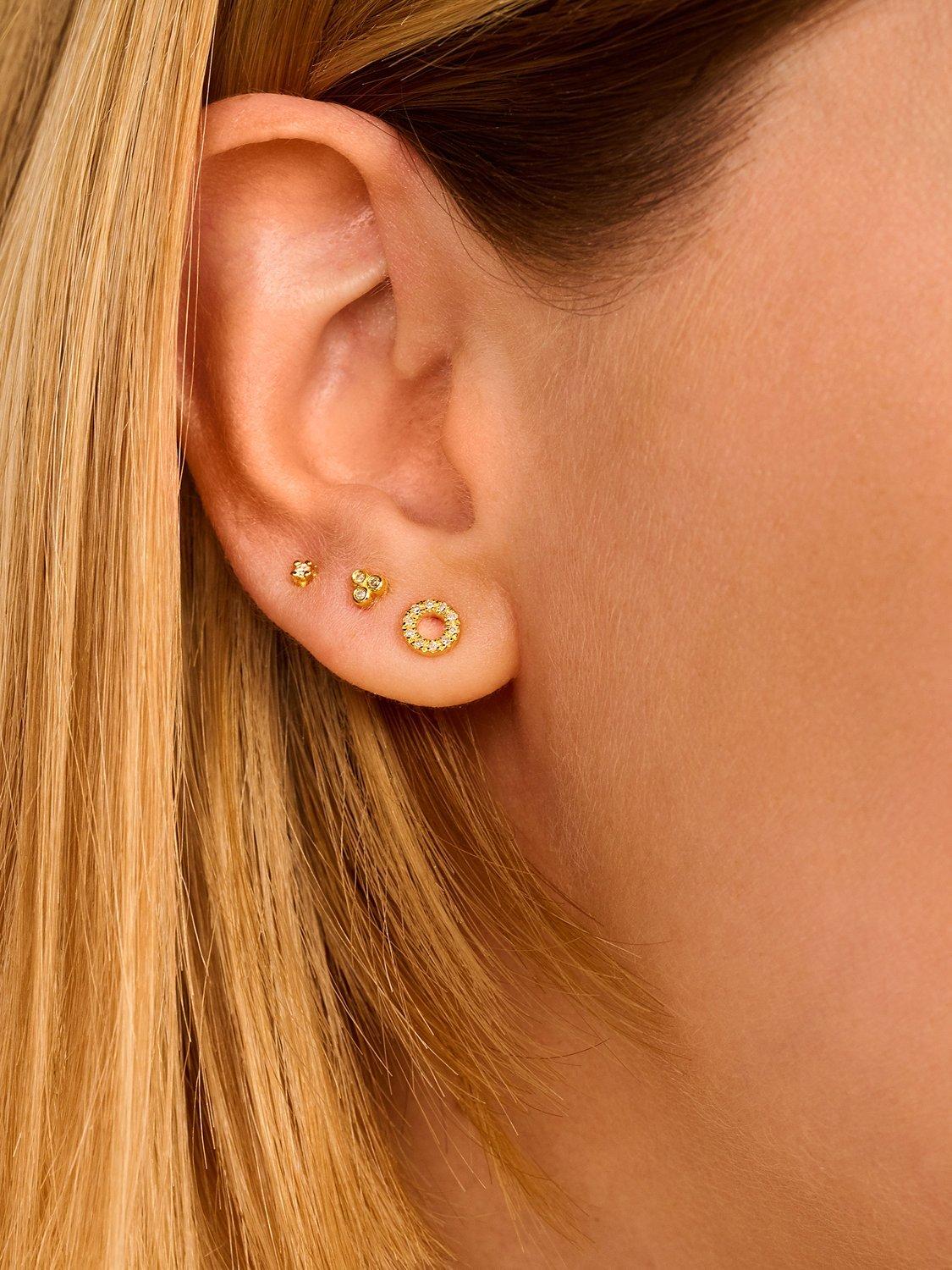 DPT Antwerp small circle of life diamond stud earrings, UK version