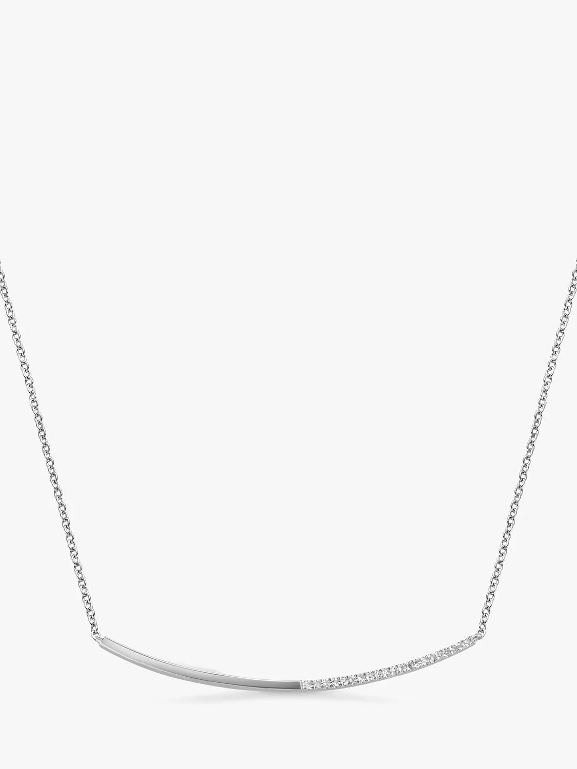DPT Antwerp diamond bar necklace silver (British brand)