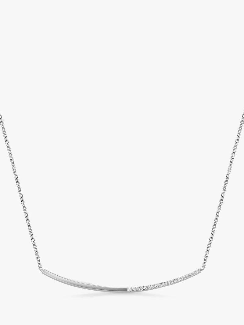 DPT Antwerp diamond bar necklace silver (British brand)