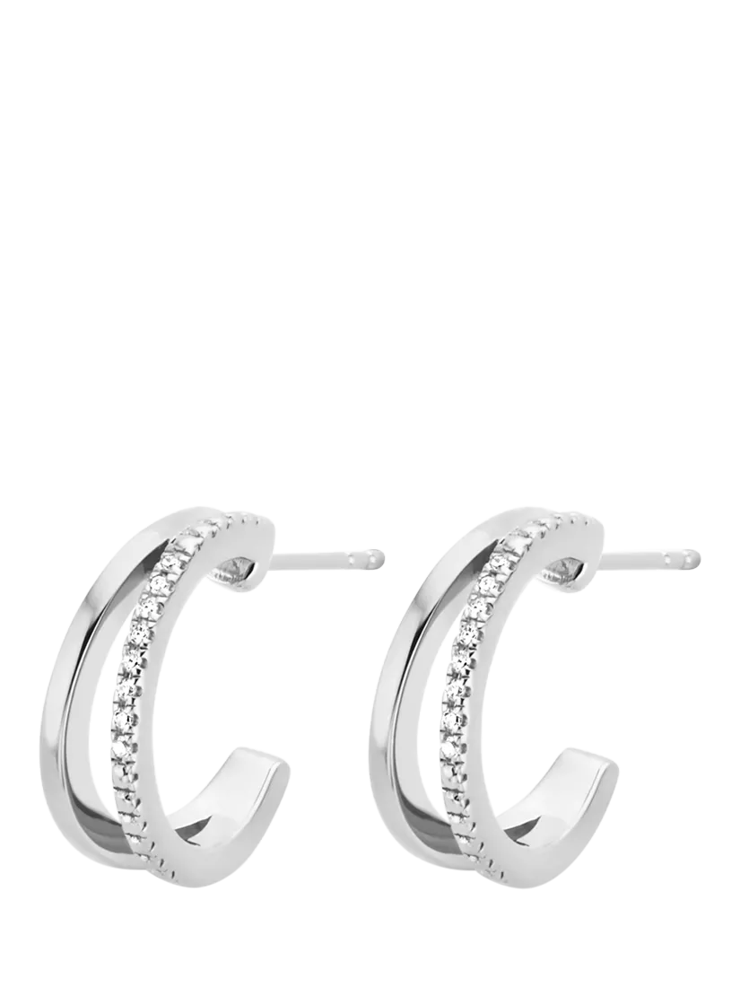 DPT Antwerp diamond double hoop earrings, UK version
