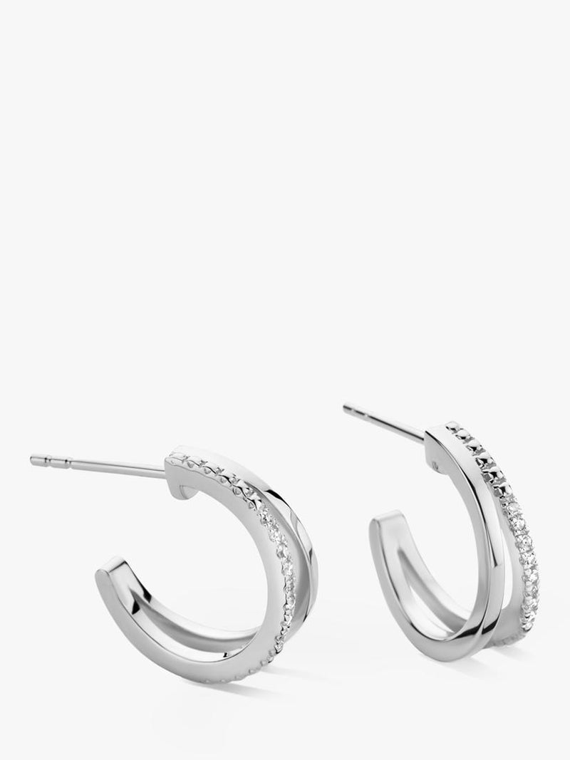 DPT Antwerp diamond double hoop earrings, UK version