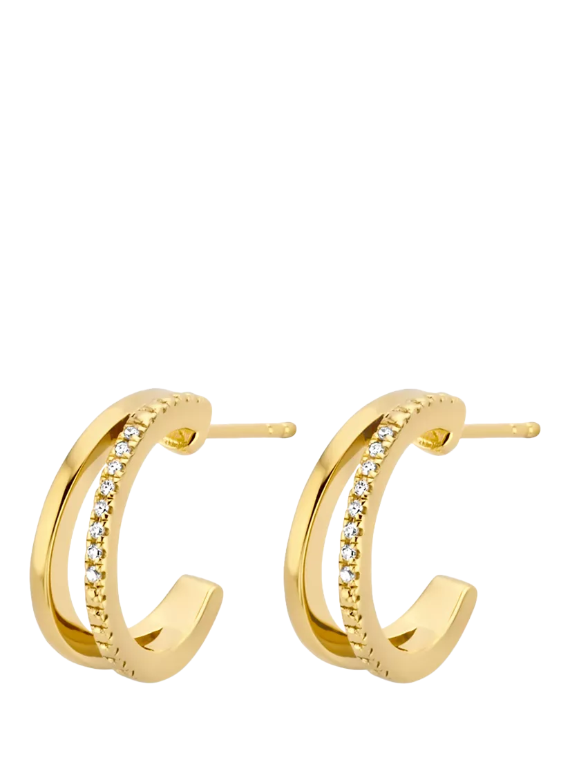 DPT Antwerp Diamond Double Hoop Earrings