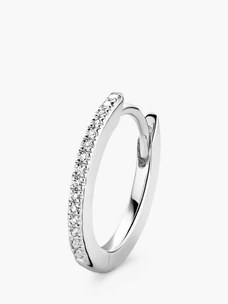 DPT Antwerp diamond hoop earrings with 15 stones (British brand)