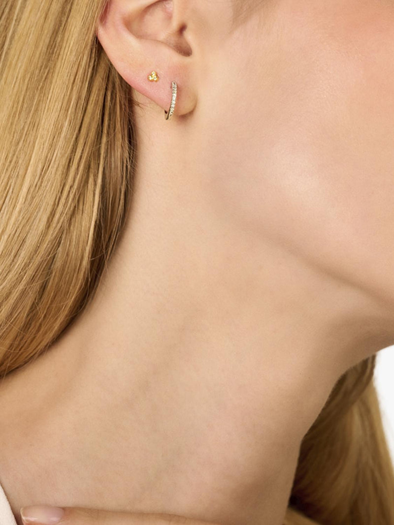 DPT Antwerp diamond hoop earrings with 15 stones (British brand)