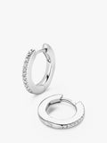 DPT Antwerp diamond huggie hoop single earring silver, UK version