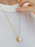 DPT Antwerp Baroque Pearl & Diamond pendant necklace gold, imported from the UK