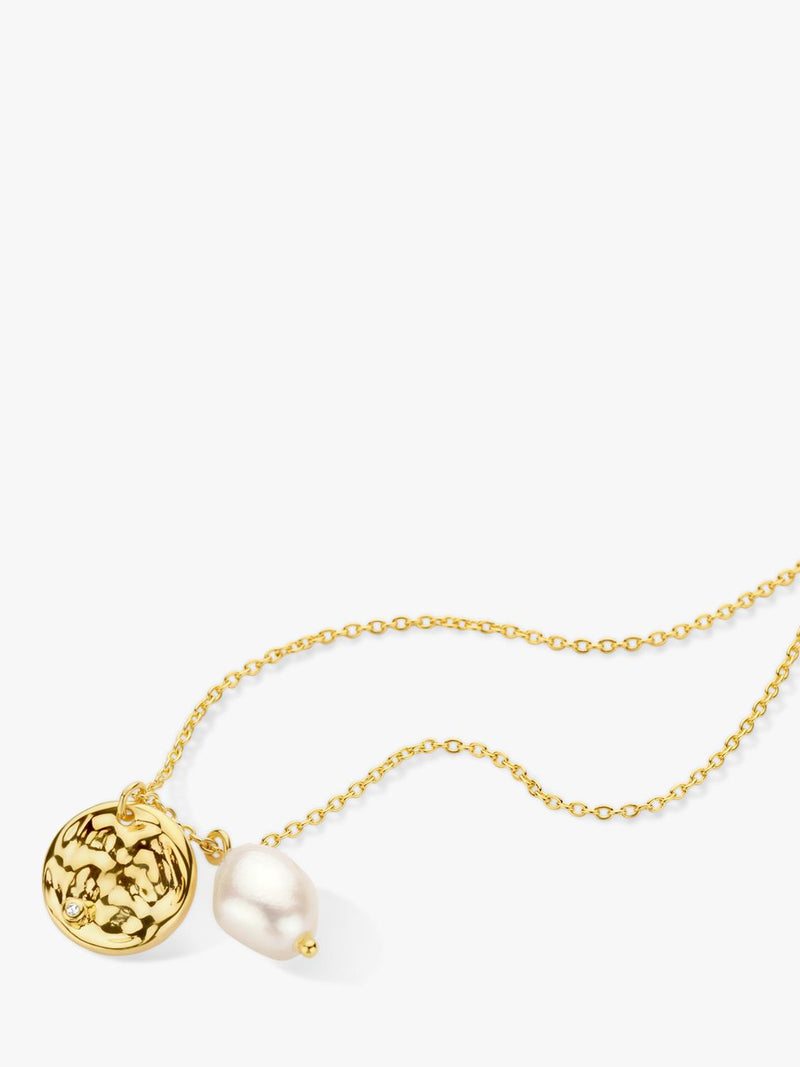 DPT Antwerp Baroque Pearl & Diamond pendant necklace gold, imported from the UK